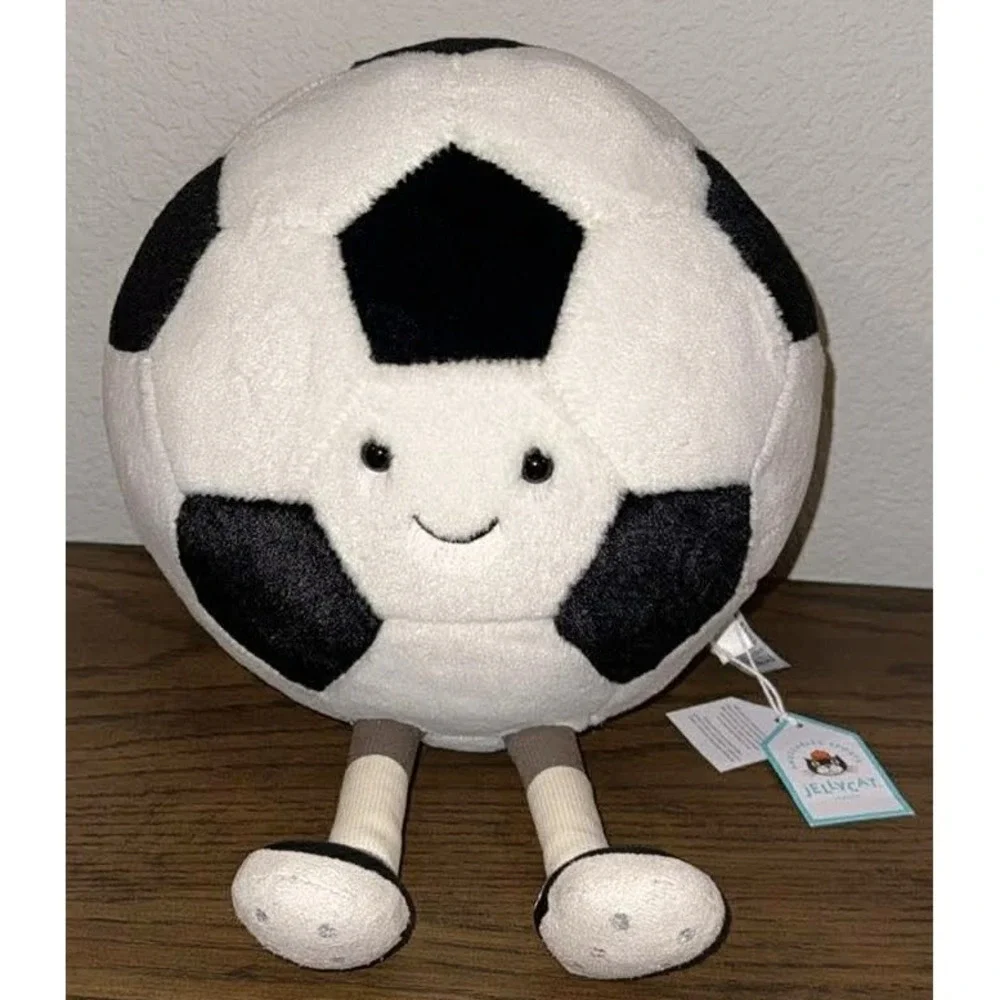 Jellycat Amuseables Sports Soccer Ball Plush NWT 12